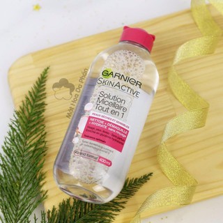 Garnier - Nước tẩy trang Ganier hồng đậm chuyên dùng cho da khô và nhạy cảm 400ml
