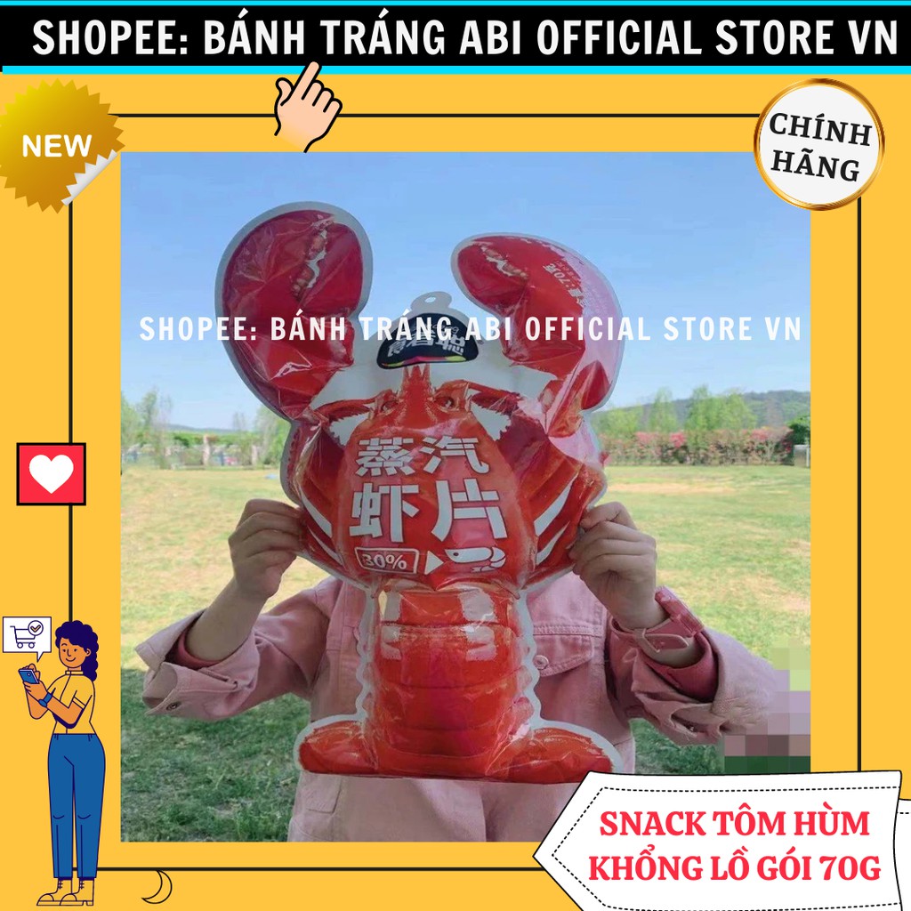 🦐SNACK BÁNH PHỒNG TÔM HÙM TO NHƯ CHAI BẮP KHỔNG LỒ 70g 🦐