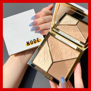 [ hot sale ] Phấn Bắt Sáng Highlight NUDE 3 ô màu nude tạo khối - highlight - bắt sáng