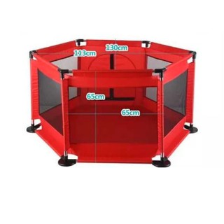 Quây Cũi Kiêm Nhà Banh Khung Inox Vải Dù Cho Bé - Quây Vui Chơi Cho Bé