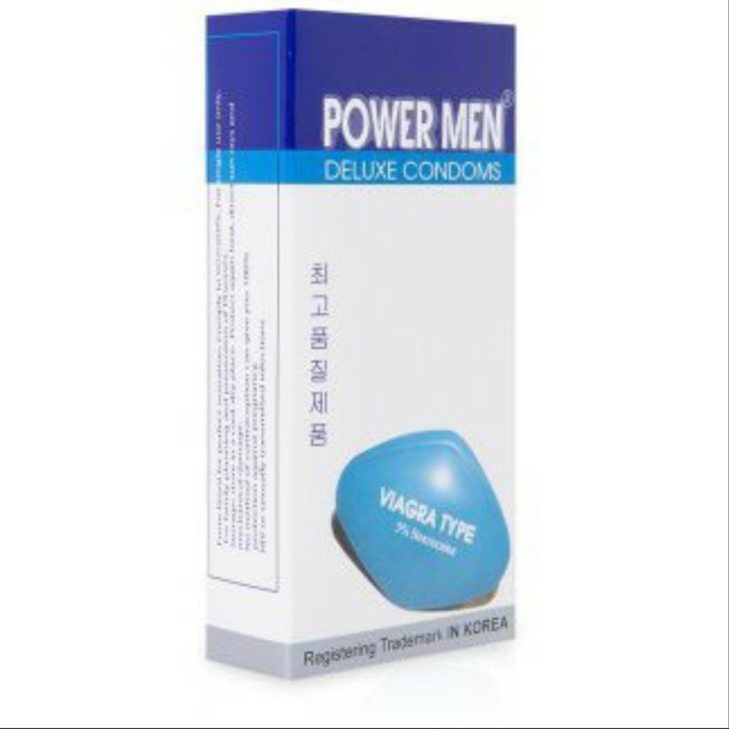 [ CHÍNH HÃNG ] - Bao Cao Su  Powermen Viagra, siêu mỏng, kéo dài thời gian guan hệ - Hộp 12 cái