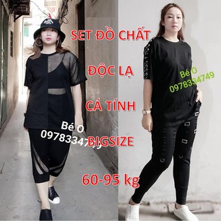 Áo Bigsize, quần bigsize, nữ chất, cá tính, 60-95 kg, hàng cotton cao cấp