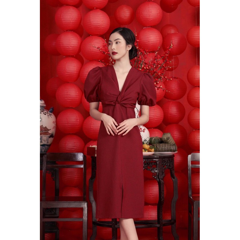 ĐẦM VÁY MERRY 8 RẬP THIẾT KẾ - DÁNG MAXI DÀI KHÔNG KÈM HOA CÀI | BigBuy360 - bigbuy360.vn