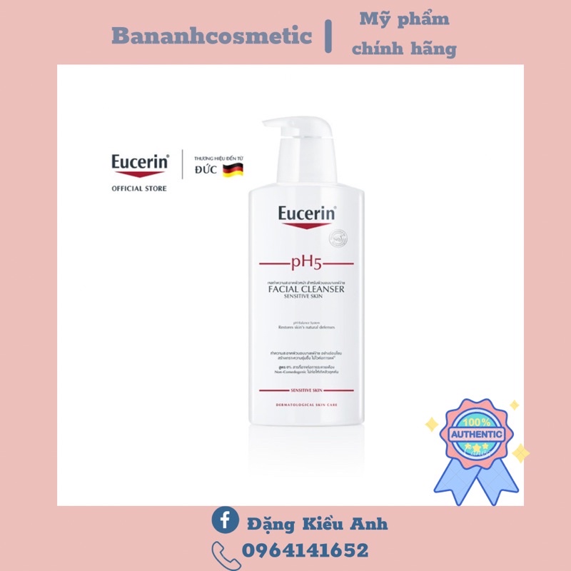 Sữa rửa mặt cho da nhạy came Eucerin ph5 400ml