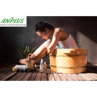 Chậu gỗ ngâm mông Anplus, chậu ngâm mông, chậu xông phụ khoa.