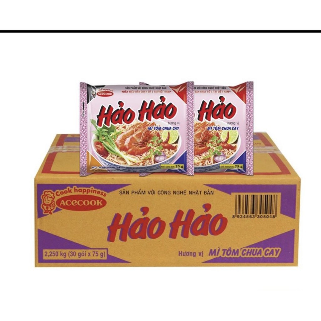 Mì hảo hảo Thùng 30 gói x 75g mì sợi vàng