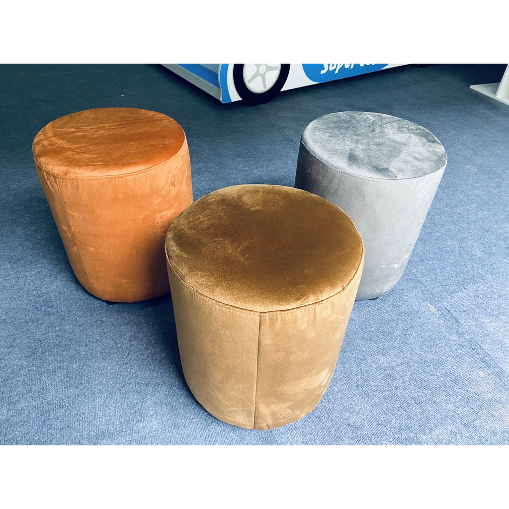 Đôn Ghế Bàn Trang Điểm bằng nỉ, đôn phòng khách,quán cắt tóc, spa, đôn trang trí .