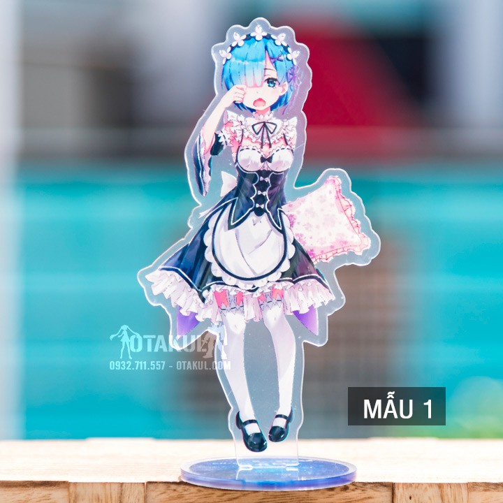 Mô Hình Standee Acrylic Emilia Và Rem - Re:Zero