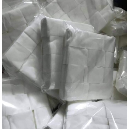 Bông phun xăm cắt sẵn, miếng bông lau tẩy trang 1200 miếng dùng  đắp toner, spa, thẩm mỹ viện, phun xăm