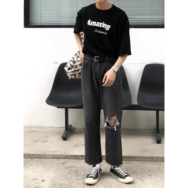 ÁO THUN TAY LỠ AMAZING COTTON UNISEX NAM NỮ (kèm hình chụp thật)