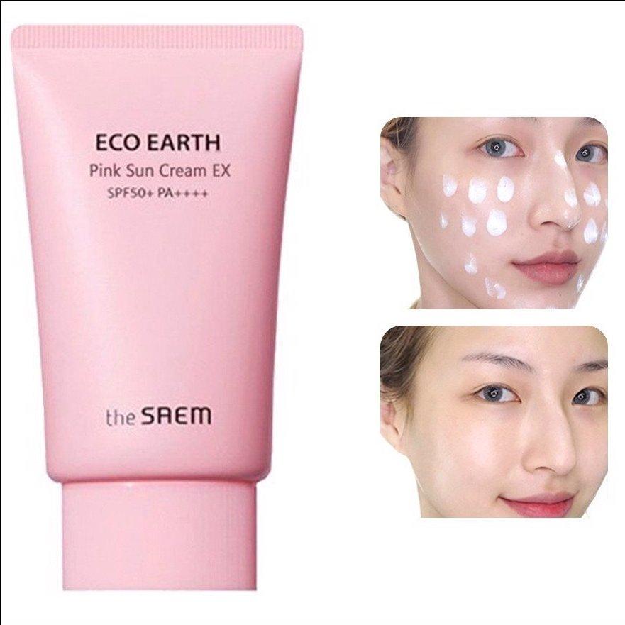 [Ảnh thật] Kem chống nắng Eco earth The seam chính hãng