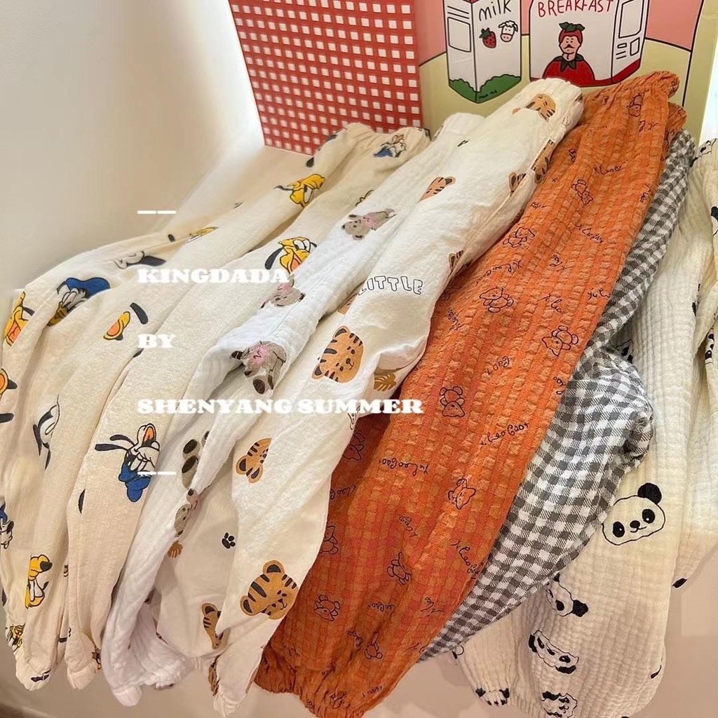 [Babycat Hàng Có Sẵn Bán Chạy Quần Dài Chống Muỗi Phong Cách Nhật Bản Hàn Quốc Thời Trang Mùa Hè Hàng Mới Dành Cho Bé Trai Và Bé Gái