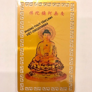 [Đã Khai Quang] Kim Bài Phật A Di Đà Độ Mệnh Tuổi Tuất Hợi