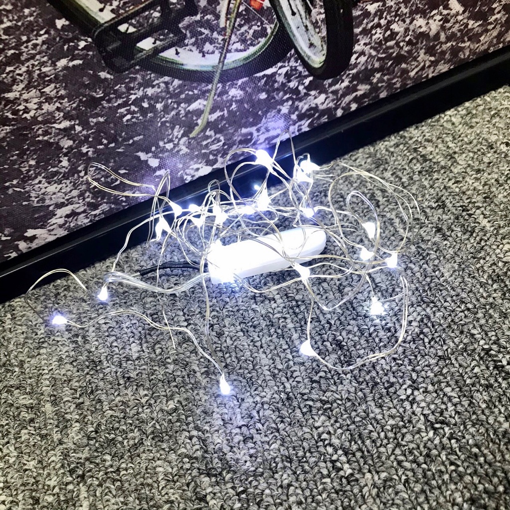 Dây đèn led ánh sáng trắng vàng dài 3m trang trí tiệc sinh nhật HPBD
