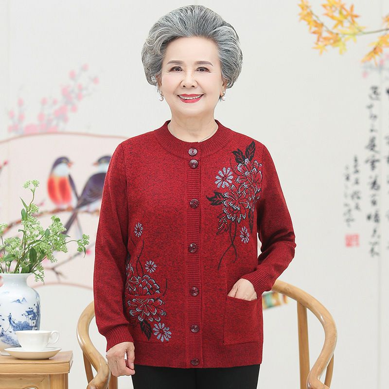 [7 Màu]Áo Len Cài Cúc Cho Bà, Má, Dì,Mợ | BigBuy360 - bigbuy360.vn