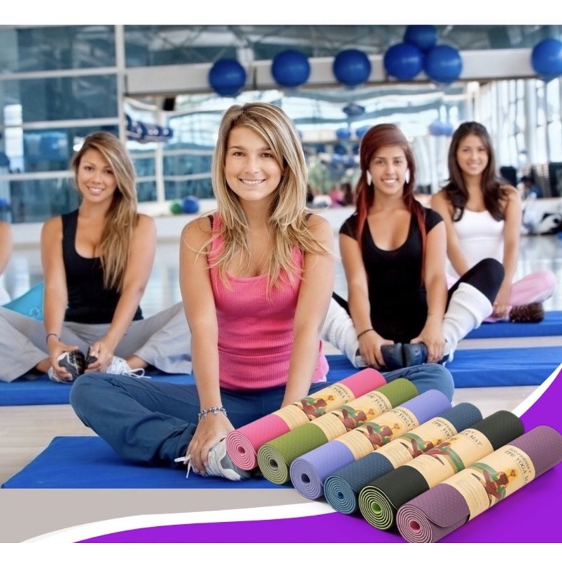 Sale !!! Thảm Tập YOGA,GYM  TPE Cao Cấp 2 Lớp  Dầy 6mm Thể Dục Tại Nhà (SP001748 ) Shop Phúc Yến