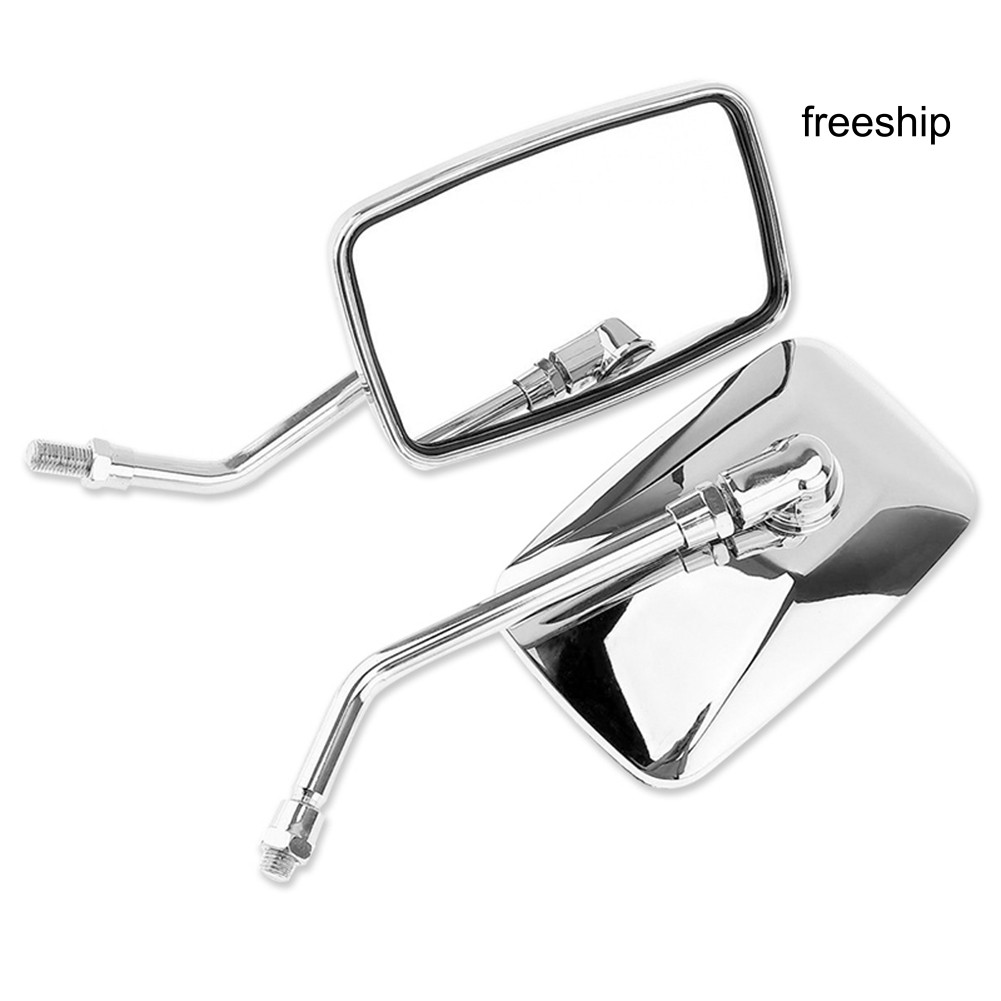 Set 2 gương chiếu hậu thiết kế hình chữ nhật 10mm chất lượng cao cho xe máy