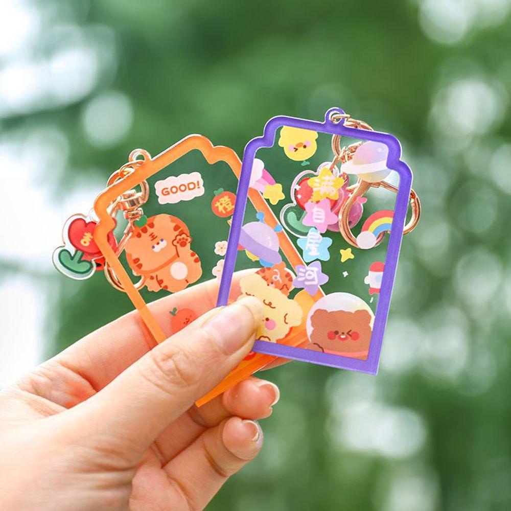 Rebuy1 Móc Khóa Acrylic Hình Cô Gái Độc Đáo Sáng Tạo