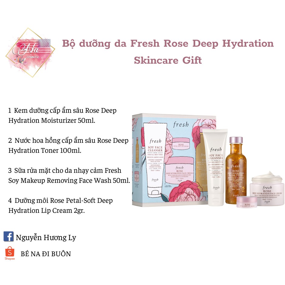 Bộ dưỡng da FRESH Rose Deep Hydration