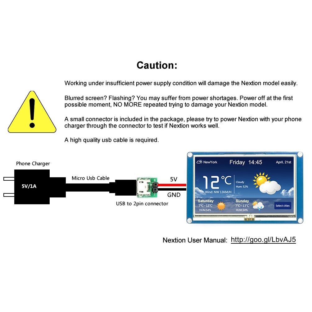 Nextion 4.3 HMI Intelligent Smart USART UART Serial Touch TFT LCD Panel Display Module For Raspberry Pi 2 A + B + ARD Kits