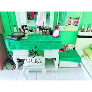 Combo Thảm lông trải bàn trang điểm