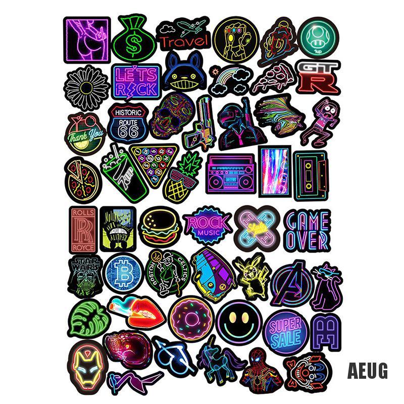 Bộ 50 Miếng Dán Họa Tiết Graffiti Trang Trí Chống Thấm Nước