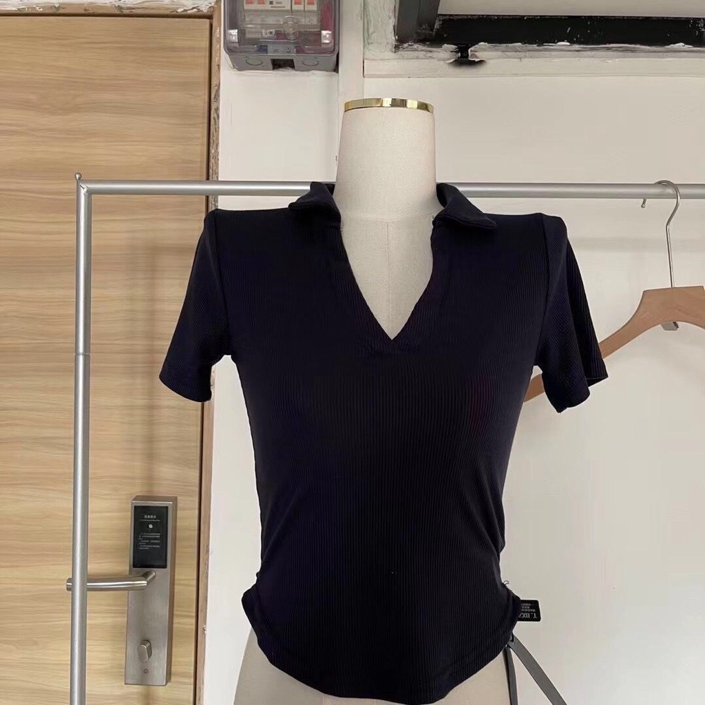 Áo Thun Len Tăm Xẻ Ngực Quảng Châu Giá Rẻ A061