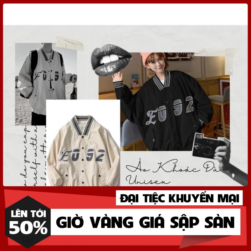 (KHUYẾN MÃI KHỦNG MÙA HÈ) Áo Khoác Dù Kiểu Bomber, Chất Dù 2 Lớp, Unisex, Logo In 2 Thân Chuẩn Hàng Shop