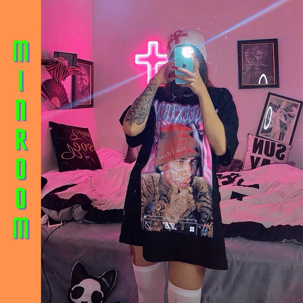 Áo phông nữ form rộng - Áo thun unisex nam nữ tay lỡ Min Room phong cách Ulzzang