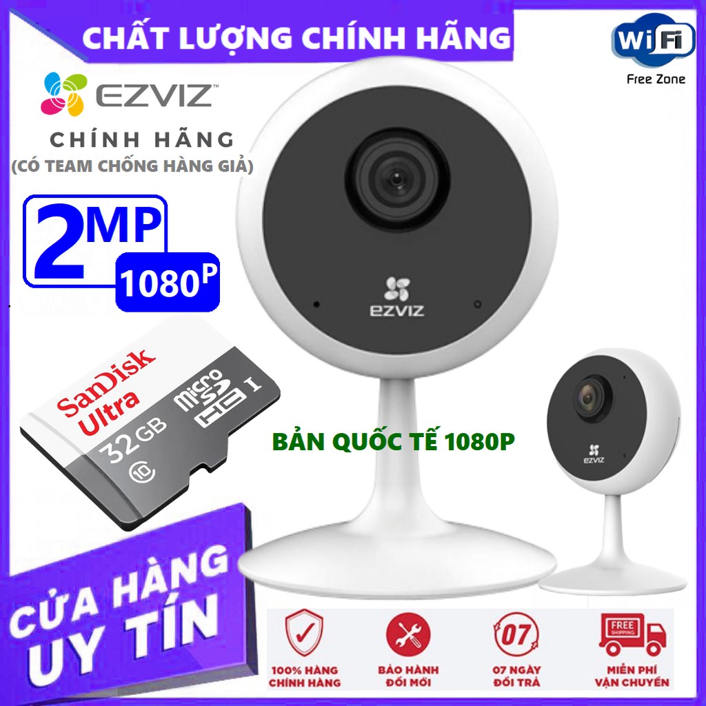 [Mã ELMS5 giảm 7% đơn 300k] Camera Ezviz 1080 Chính Hãng - 2.0 MP Model CS-C1C-D0-1D2WFR - Bảo Hành Chính Hãng 24 Tháng