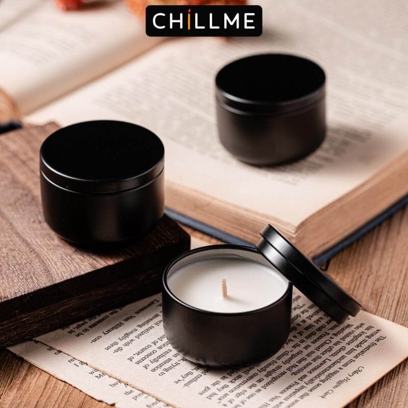 Nến thơm tealight mini cao cấp chillme sáp đậu nành organic decor trang trí nhà cửa và quà tặng