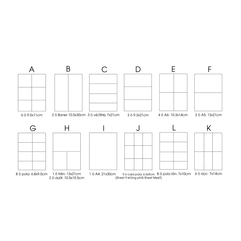 Trang sheet Meet size A4, A5 Đựng Card, Postcard, Poster và Thẻ Bài Kpop, Pokemon, Anime, Bóng Đá, Bóng Rổ