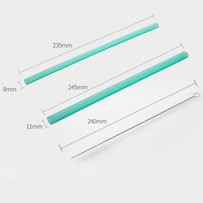 Set 6 ống hút silicon trong suốt tiện lợi