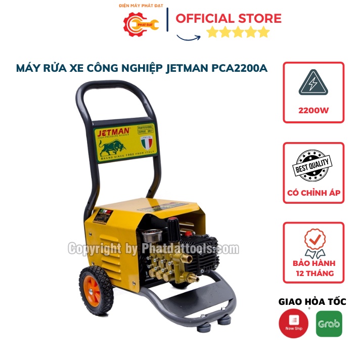 Máy Xịt Rửa Công Nghiệp Jetman PCA2200A Máy Rửa Xe Công Suất Lớn 2200w Bảo Hành 12 Tháng