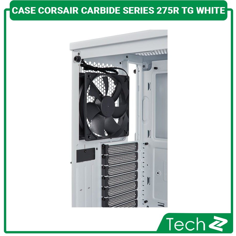 Vỏ Case Corsair Carbide Series 275R Tempered Glass Gaming (Mid Tower/MàuTrắng)