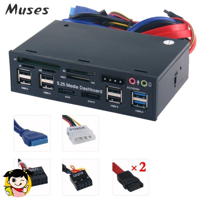 Muse07 Đầu đọc thẻ đa năng cổng SATA/USB 3.0