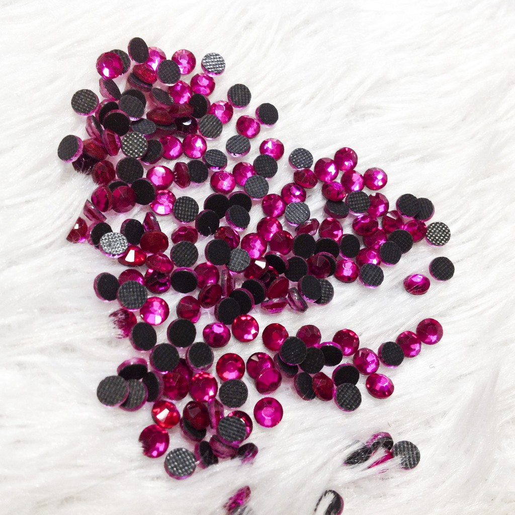 Đá xoàn ủi nhiều màu size 4mm sticker dán nhiệt gói 120 viên 4ly đính kết áo