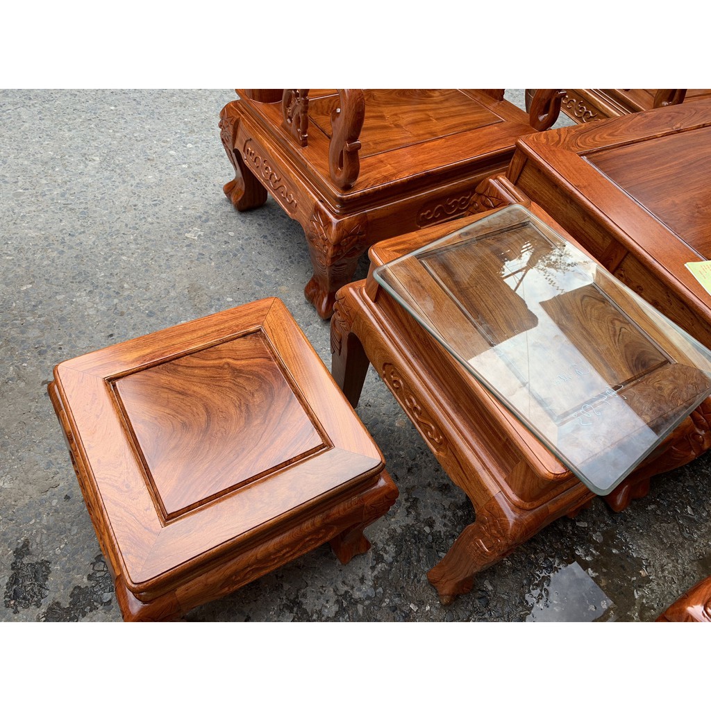 Bộ bàn ghế minh quốc đào nhỏ gỗ hương đá