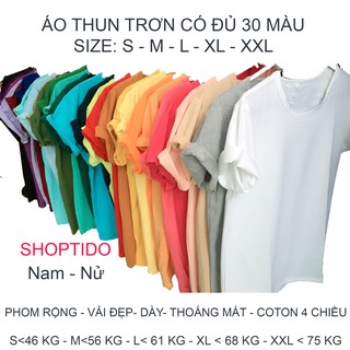 Chuẩn Áo thun trơn giá sỉ vải đẹp đủ màu đủ size xuất khẩu