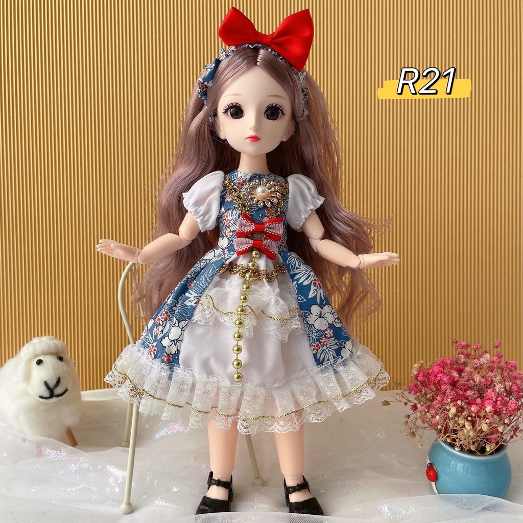 Búp bê barbie 30cm kèm phụ kiện giày váy đồ chơi cho bé gái quà tặng sinh nhật xinh xắn đáng yêu E886