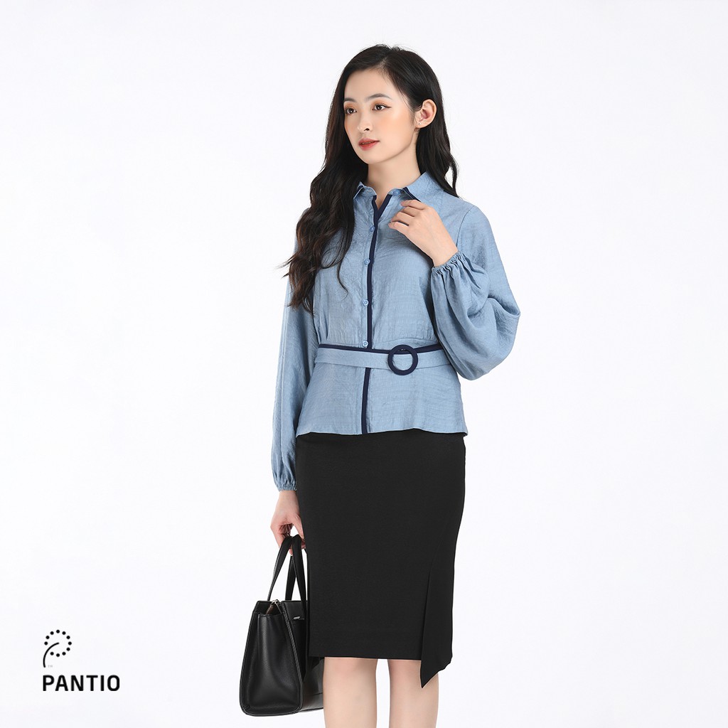 Áo sơ mi dài tay dáng suông cổ đức FAS52484 - PANTIO