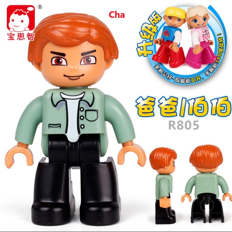 Hãng Baosizhi - Các nhân vật minifigures tương thích với Lego Duplo (nhóm 1)