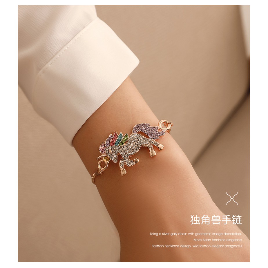 New unicorn diamond bracelet