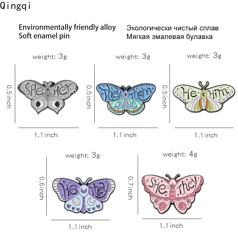 Huy hiệu cài áo Miss Zoe hình bươm bướm hoạt hình nhiều màu sắc dễ thương cho bé