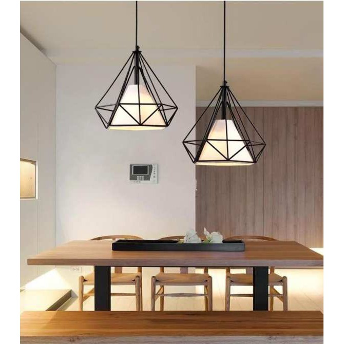 Đèn thả Kim cương F250 Combo 3 chiếc kèm đé 3 to trang trí bàn ăn phòng khách giá rẻ decor lighting Anteico