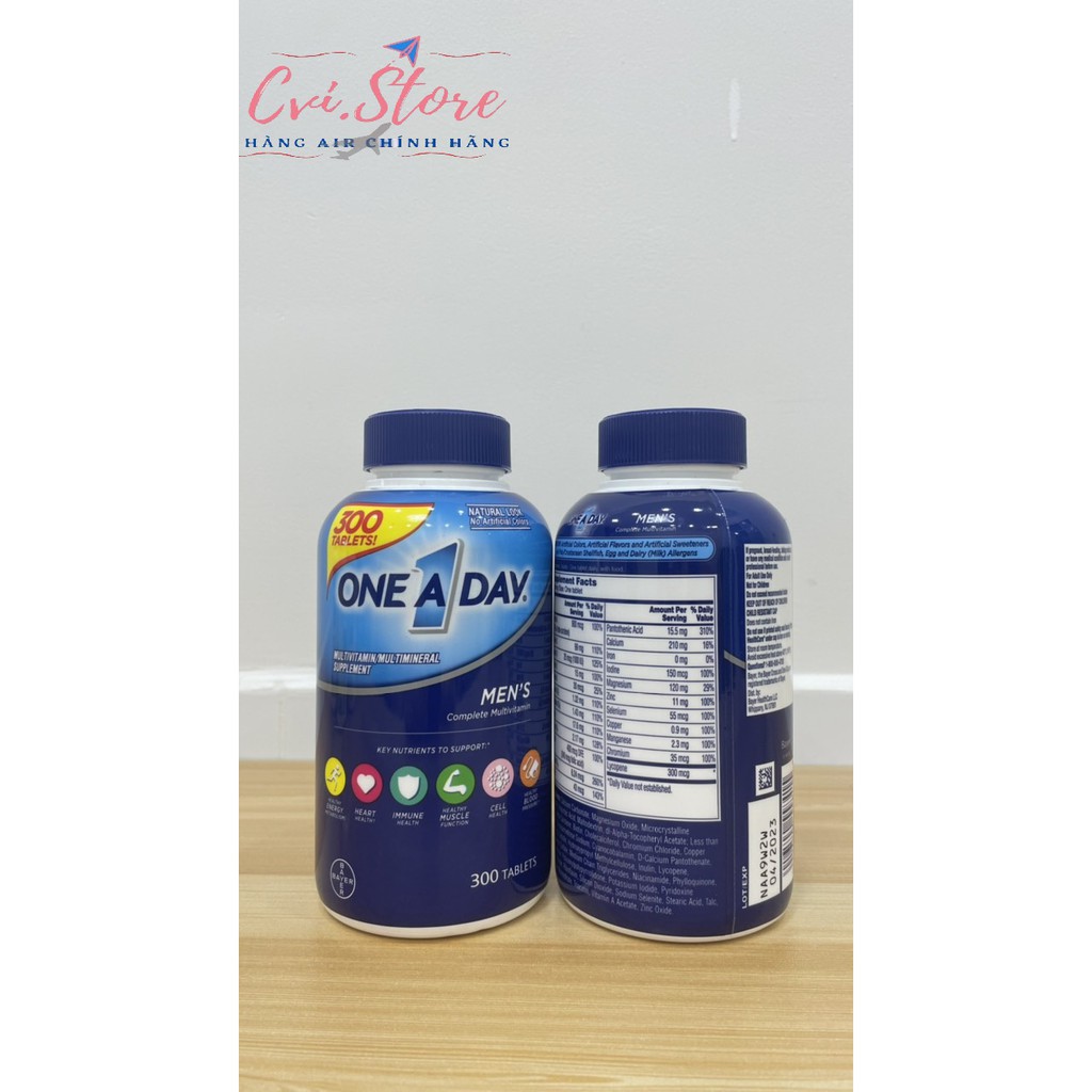 Viên Uống Vitamin Tổng Hợp One A Day Men’s Multivitamin (Cho Nam Dưới 50 Tuổi) 300 Viên - Cvi Hàng Mỹ