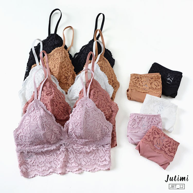 Set đồ lót Just Bra sự kết hợp giữa ren mềm mịn và cotton thoáng mát JBT12 | BigBuy360 - bigbuy360.vn