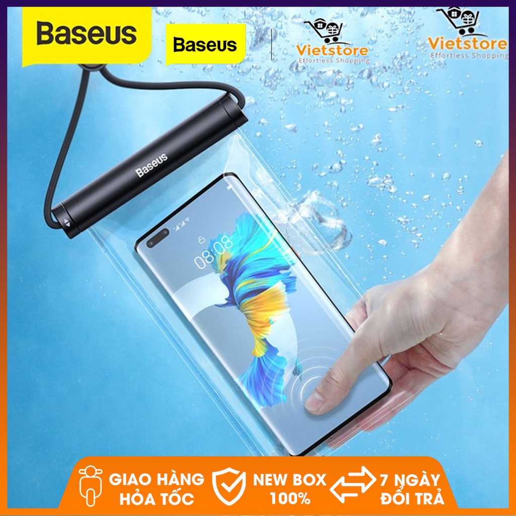 Túi đựng điện thoại chống nước Baseus IPX8 cho iPhone 12 11 Pro Max Samsung S20 Drift Diving Surfing  7.2 inch tiện dụng