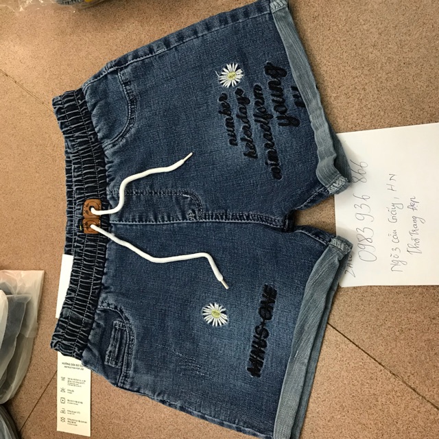 Quần shorts bò cạp chun