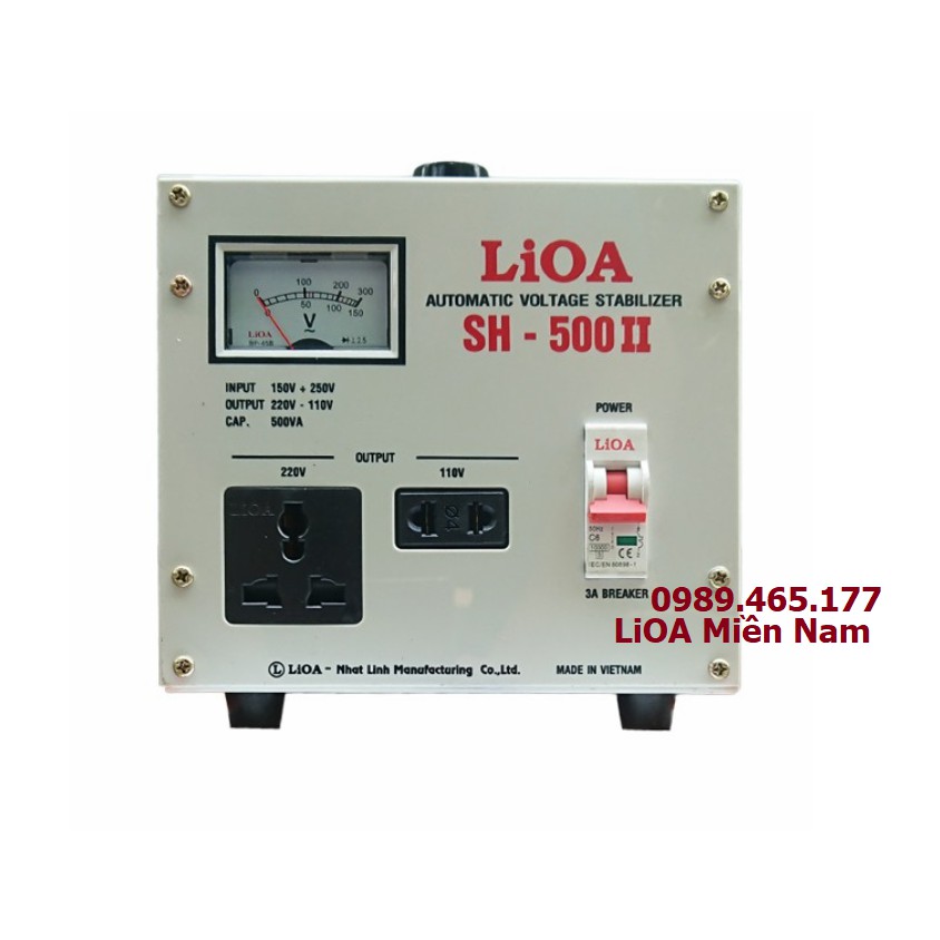 Ổn áp LiOA SH-1000II dải 150V-250V thế hệ mới, 100% dây đồng nguyên chất